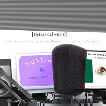 detrás del micro en outline radio